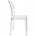 2xhome - Set of 4 Clear Dining Room Ghost Chairs Large Size Polycarbonate Plastic Modern Accent Side Chairs, Clear