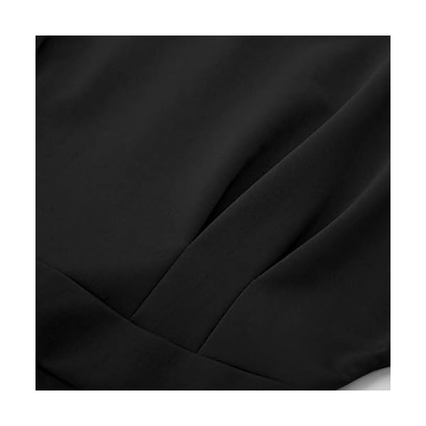 JASAMBAC Business Dresses for Women for Work Office Bodycon Pencil Dress Knee Length Black