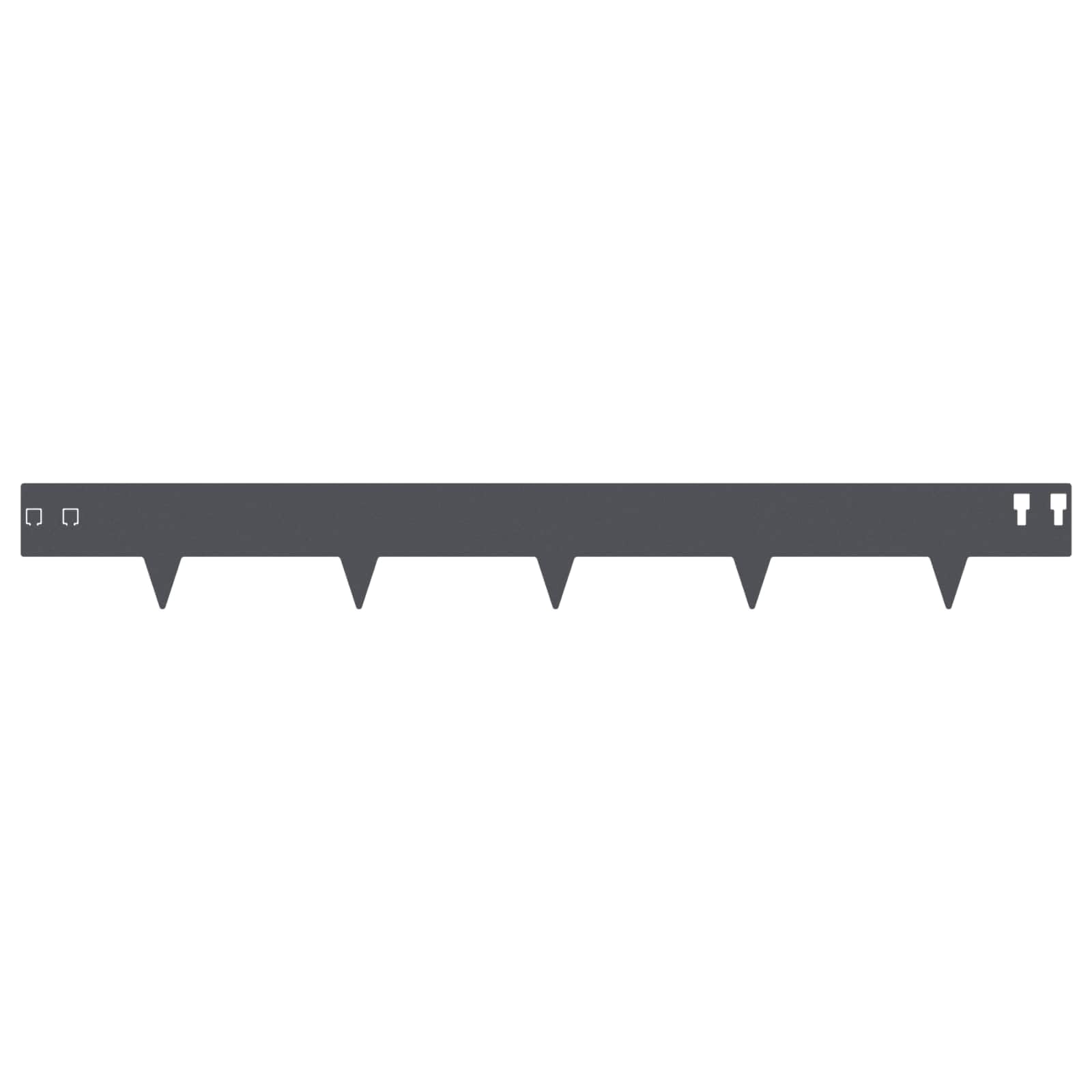 vidaXL Krawężnik do trawnika 30 szt. 100 x 12 cm Stal antracytowy