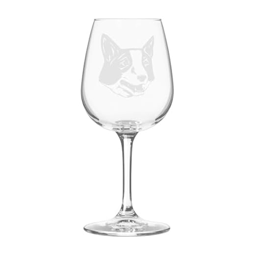 Etched Laser Art Personalized Dog Themed Etched Wine Glass - Custom Dog Breed Wine Glasses for Pet Lovers, Personalized Birthday Gift for Men & Women - Russo European Laika, 12.75 oz