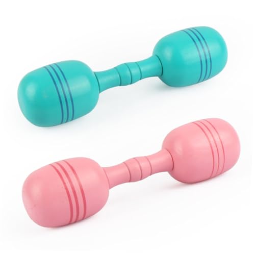 ABOOFAN Mancuernas de Madera para 300g Par Rosa Juguete Educativo para Gimnasia y Ejercicio Infantil Herramienta para Desarrollar Coordinación Mano-Ojo