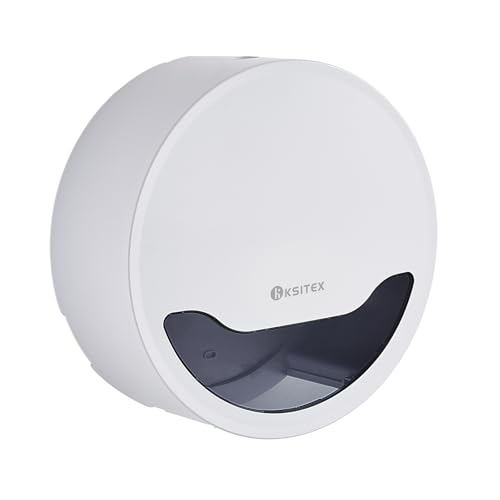 KSITEX Toilettenpapierhalter, Mini-Jumbo-Toilettenpapierrollenhalter zur Wandmontage, gewerblicher abschließbarer Einzelrollen-Jumbo-Halter für Toiletten in Büros, Schulen und Badezimmern