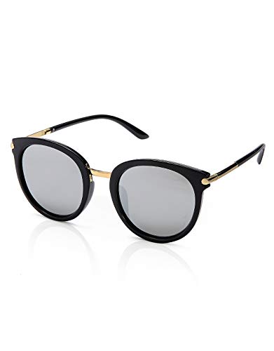 OKH Cat Eye Sunglasses with Polarized Lens, Oversized Vintage Shades for Women, Fashion Outdoor UV Protection Glasses