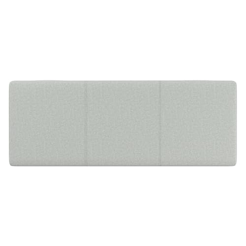 Image of SIMPLIHOME Avalon 48 inch Wide Linen Look Fabric Storage Ottoman in Grey