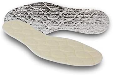 pedag Solar Insulating Insoles, Made in German, Quilted Wool Top, Foam Insulating Layer, Thermic Reflective Aluminum Sole, Keep Warm and Dry, Men US 11 / EU 44