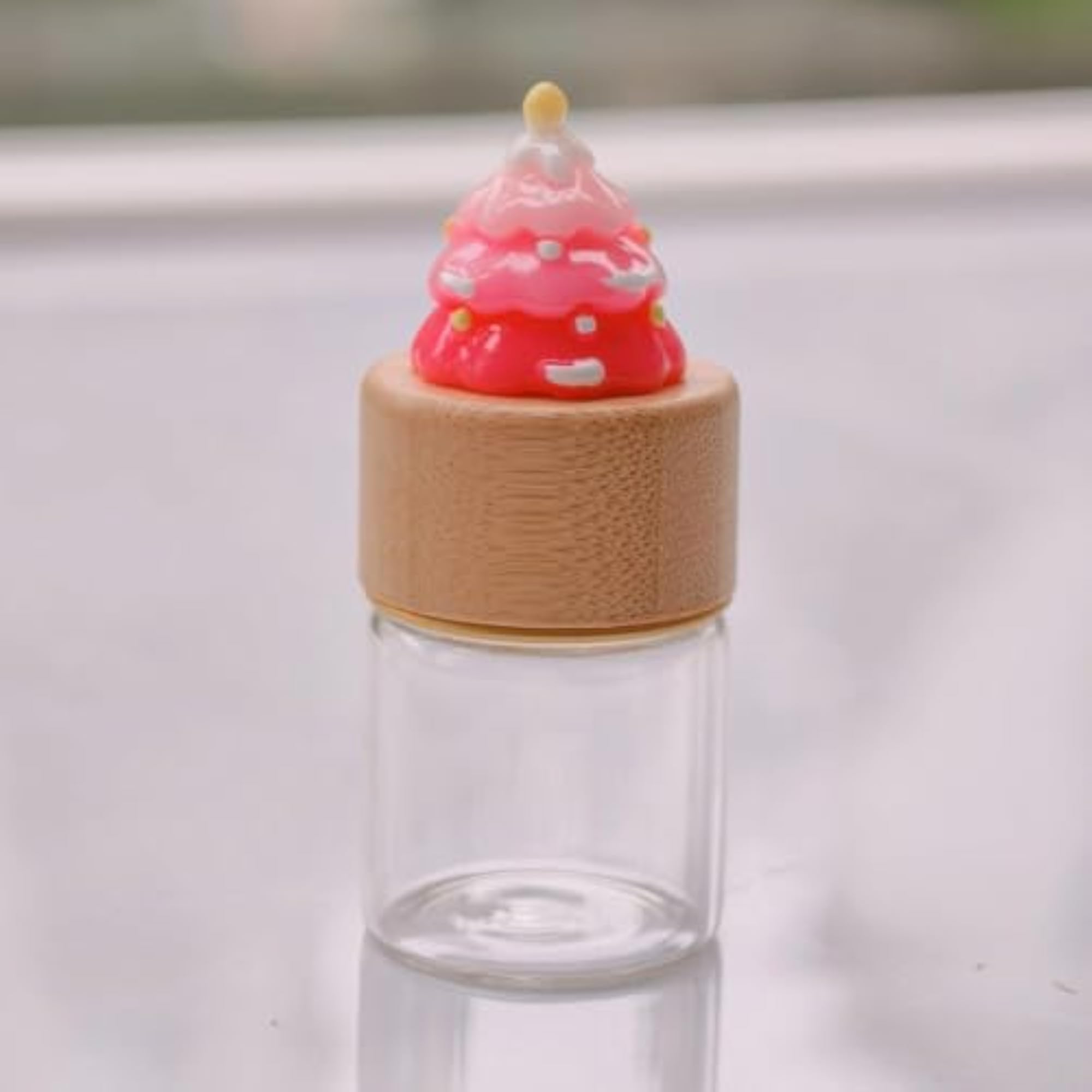 Compact Christmas Tree Glass Jar, Infant Tooth Collection