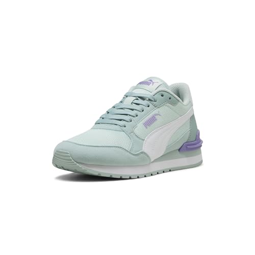 PUMA Unisex-Child Shoes ST Runner Sneaker, Dewdrop White-Turquoise Surf-Grape Mist, 5.5 US Big Kid