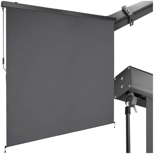 tectake® Store banne Vertical avec Manivelle, Multi-Fonction Store Vertical Enroulable Brise...