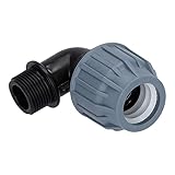 H2O-Flex PP-Fitting, Klemmverbinder - Winkel 90° mit 1