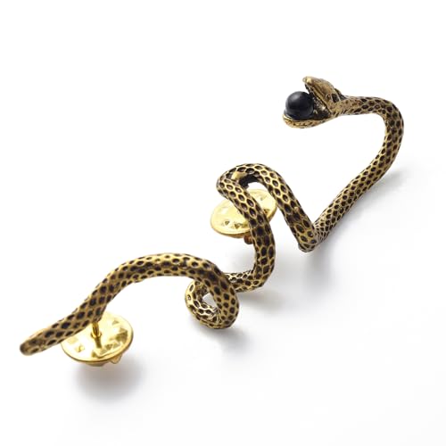 Image of Snake Brooch Metal Vintage Brooch for Women and Men - Lapel Pin, Hat Pin - Birthday and