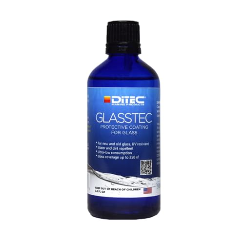 DITEC Marine Glasstec | Long-Lasting Protective Coating for Glass Surfaces (3.2 OZ)