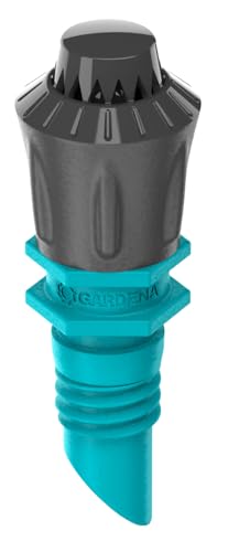 Gardena Micro-Drip-System Sprühdüse 360 Grad: Rundum-360 Grad-Sprühkopf regulierbare und wassersparende Beregnung flächendeckend Sprühreichweite ca. 3 m (13322-20) Modern Anthrazit Türkis