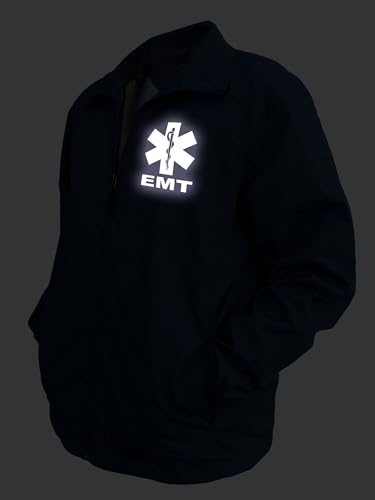 Smart People Clothing EMT zipped up windbreaker with Reflective decorations front and back4
