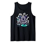 Koala Bear DJ Disc Jockey Spin Table Illustration