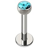 AZARIO LONDON Piercing de labio de titanio de grado G23 de 3 mm con calibre 16 – 6 mm, 7 mm, 8 mm, 9 mm, 10 mm, 11 mm, 12 mm, 14 mm, 16 mm, piercing de barra para tragus, piercing de labio, hélice