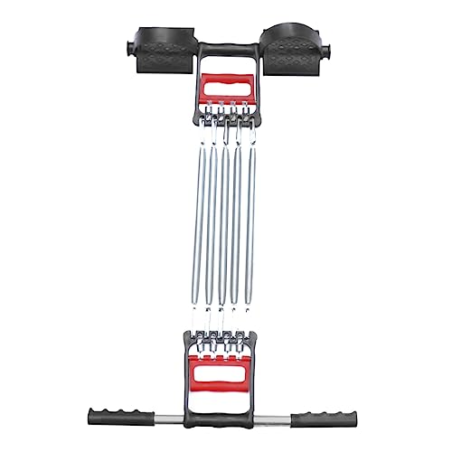 HONMEET Attrezzo Fitness Ergonomico Per Allenamento Muscolare Pedale Molla Per Addominali Potenziamento Braccia e Petto Per Casa e Ufficio Facile Da Riporre e Trasportare Nero