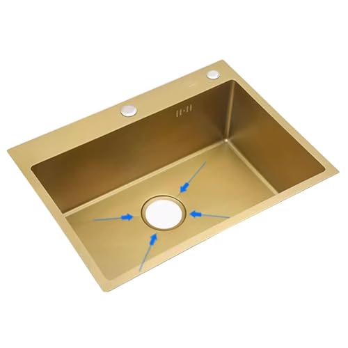 Évier de cuisine simple compact doré pour optimiser les petits espaces - 2