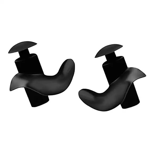 Image of Silicone Swimming Waterproof Soft Ear Plugs Reusable Anti-Noise Dust-Proof Water Diving Sports Earplugs (Black, One Size)