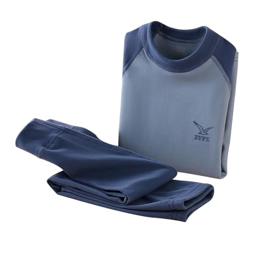 Kids Boys Girls Thermal Underwear Unisex Fall Thickened Long Sleeve Base Layer Pullover Tops+Pants 𝐏ajamas Sets