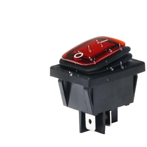 Interruptor basculante 6 pines con LED amarillo de 12V y 24V para control de iluminación