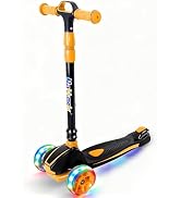 Nattork Kids Scooter for Age 3-8, Toddler Scooter with 4 Adjustable Height for Boys & Girls, Ligh...