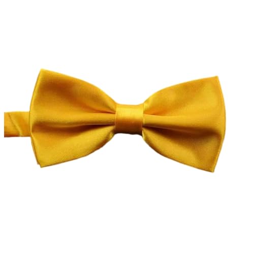 Gravata de metal para camisa de fato, laço elegante para festas e casamentos gravata elegante, Amarelo