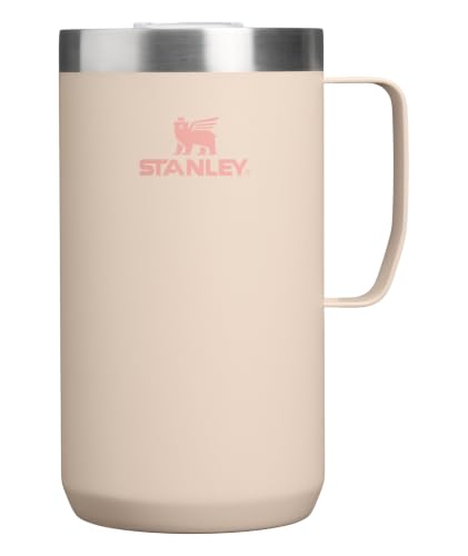 Image of STANLEY Everyday Camp Mug 24 oz | Drink Through Lid | Cup for Coffee, Tea and Drinks | Insulated Stainless Steel Coffee Mug | BPA-Free | Champagne