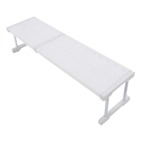 Closet Tension Shelf for Cabinet, Expandable Shelf Organizer Storage Rack DIY Divider Separator, 9.4in Width 12.6in Height, Carbon Steel, ABS, PP, Save Space, Load (Length
