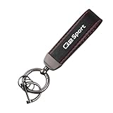 Leather Car Key Rings for AUDI Q2 SPORT Vehicles Auto Keyring Anti Lost Car Keychain Car Auto Accessory,Red-A