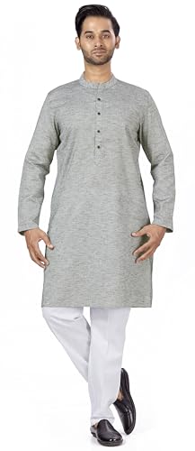 Image of Studio Shringaar Men's Cotton Relaxed Fit Straight Kurta