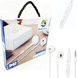 سماعات دخل الاذن D42 بصوت نقي من بلو سبيكترام - ابيض ، سلكي