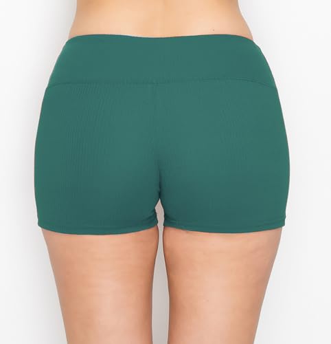 Image of ALWAYS Faux Leather Shorts - High Waist Active Stretch Yoga Short Pants for Women