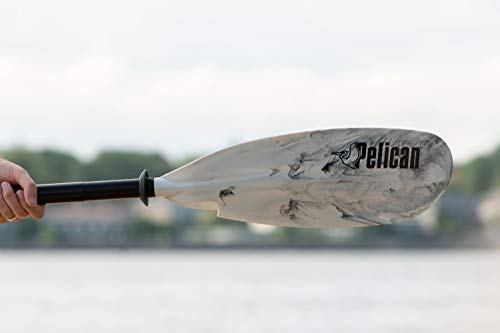 Pelican Poseidon Paddle - Aluminum Shaft With Reinforced Fiberglass Blades - Lightweight, Adjustable Kayaks Paddles - Perfect For Kayaking Boating & Kayak Fishing (Granite/Black, 94.5 In) #TOP1