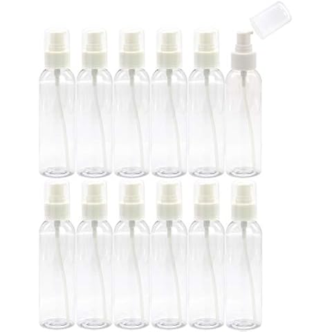 TrendBox 12 Pack Plastic Empty Bottles with Duckbill Pump Cap for Shampoo, Lotions, Liquid Body Soap, Cream (4 oz / 120 ml) Cover