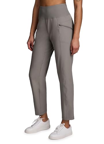 RBX Active Womens Ankle Pant Lightweight Quick Drying Stretch Woven Casual Weekend Pant with Pockets Clean Waistband Drif Driftwood