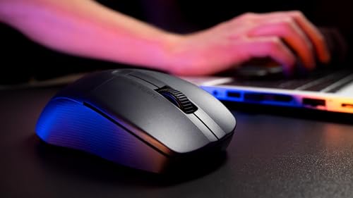 Pure Air - Mouse da gioco RGB wireless ergonomico e ultraleggero, con sensore ottico a 26K DPI, dotato di batteria da 125 ore, illuminazione RGB - Nero - Mouse gaming - Immagine 5