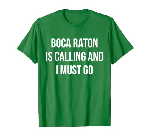 Boca Raton City Funny Boca Raton T-Shirt, Men, Kelly Green, X-Large