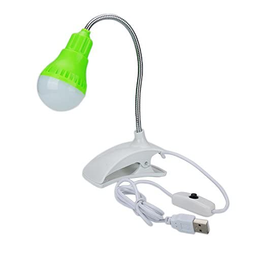 UBERSWEET Reading Light Flexible USB Light Clip On Bed Table Desk Lamp Reading Study Book Bedroom Bedside Light