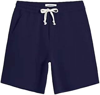 caloleyng Mens Cotton 8      Long Casual Lounge Fleece Shorts Pockets Jogger Ath - Compare price