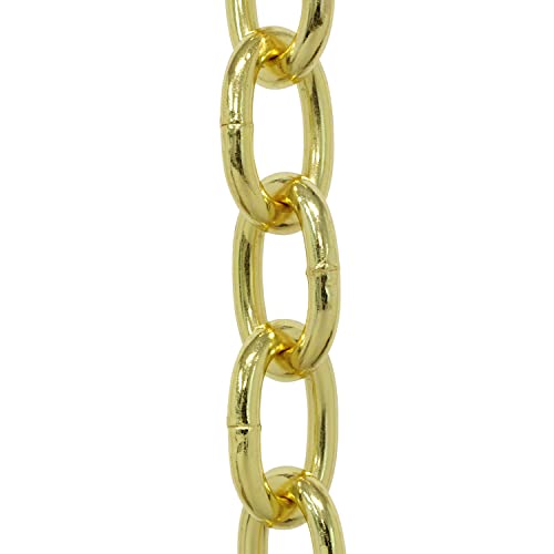 Image of RCH Hardware CH-S60-02-CG-10 Steel Chandelier Chain, Champagne Gold (10 Feet)