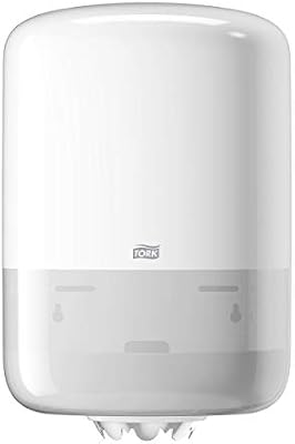 Tork 559000 Dispensador de alimentación central Elevation/Soporte de papel mecha compatible con el sistema M2 / Blanco