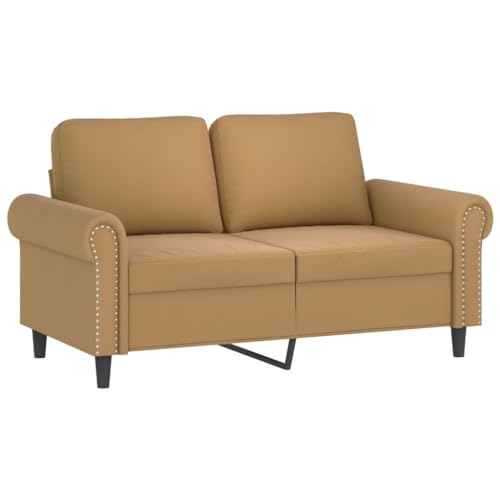 Gecheer 2-TLG. Sofagarnitur Sessel Couch Sofa Wohnzimmersofa Couchgarnitur Designsofa Sitzmöbel Polstermöbel mit Kissen Braun Samt 3202277 – Bild 3
