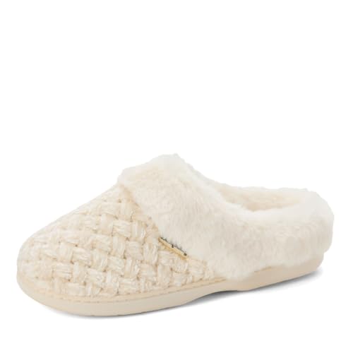 Dearfoams Women's Claire Knit Clog, Cream, M by Dearfoams - Used condition - US$7.48