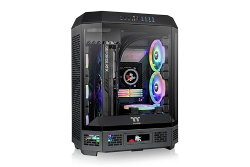 Thermaltake Tower 600 Black Mid-Tower ATX Case; 3 Tempered Glass Panels; Hidden-Connector...
