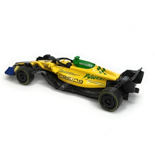 Image of 1:36 Scale Diecast F1 Racing Car with Pull Back Action, Metal Body Toy Model, Monaco GP 2024 Design Senna Tribute Livery, Formula Racing Car for Kids & Collectors