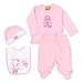 Produktbild Nickelodeon Baby Set Shirt, Hose, Mütze, Latz weiß rosa | Motiv: Paw Patrol | Babyset 4 Teile für Neugeborene & Kleinkinder | Größe: Newborn (56)