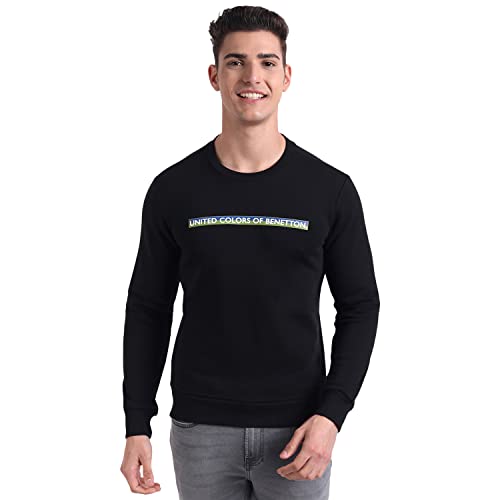 Image of United Colors of Benetton Men's Printed Hooded Neck Regular