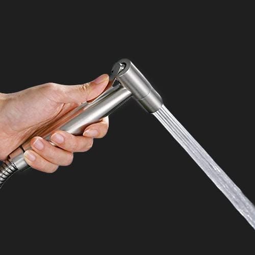 Image of MHS High Pressure Jet Spray for Toilet | Health Faucet Set with Hand Shower Gun & 1M SS Hose Pipe | Bathroom Toilet Jet Spray for Hygiene Cleaning | Toilet Gun for Western Toilet (Steel 304)