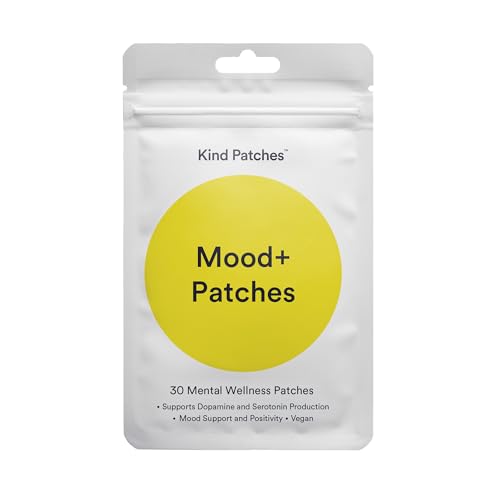 Kind Patches Mood Plus Patches with Mucuna Pruriens, Rhodiola, and Lions Mane Extract – Vegan – 30 Count