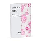 Fasthomegoods French Country Floral Pattern Duvet Cover 100% Cotton White and Pink Queen 2 Pillowcases Included